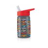 Gourde Course de voitures avec paille sans BPA