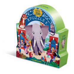 Puzzle Une journée au zoo - 48 pièces - coffret silhouette