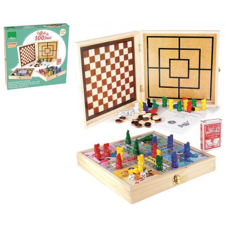 Coffret en bois - 100 jeux