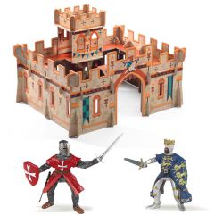 Pack château médiéval Djeco + figurines Papo