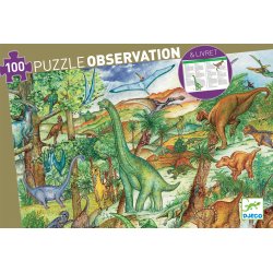 Puzzle Dinosaures Djeco 100 pièces - Boîte