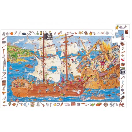 Puzzle d'observation Les pirates Djeco 100 pièces