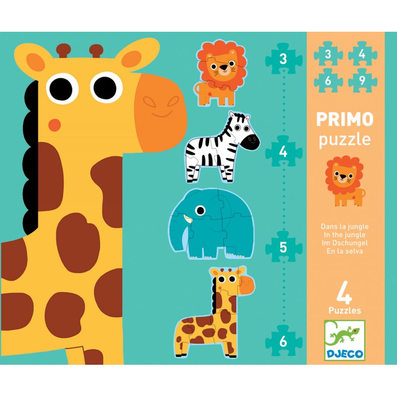 Puzzle En Bois Animaux De La Jungle Pour Enfants 2 Ans - Puzzle - Achat &  prix