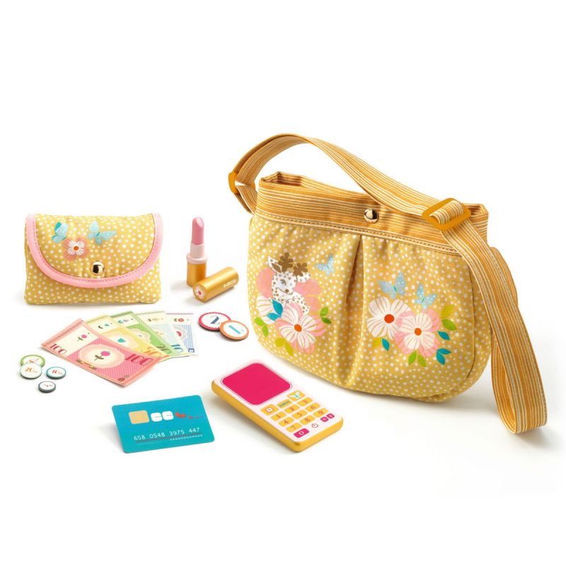 Sac à Main Jouet Pour Fillette 3-6 Ans - Avec Accessoires (téléphone, Montre) - Jeu De Rôle Princesse - Développe Créativité
