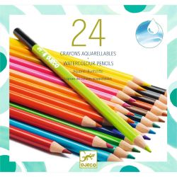 24 crayons aquarellables djeco