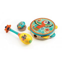 Set Tambourin Maracas Castagnette Djeco